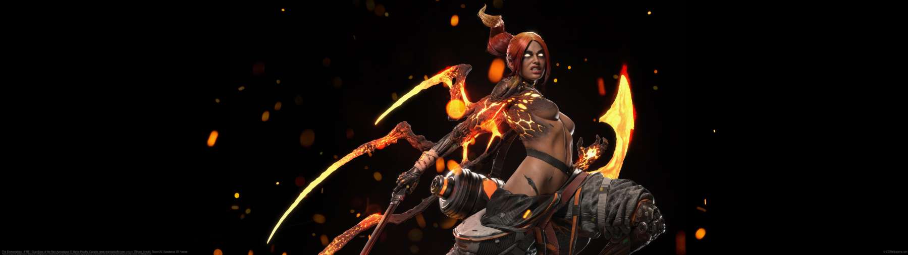 The Elementalists - FIRE - Guardians of the Neo-Apocalypse ultra ancha fondo de escritorio