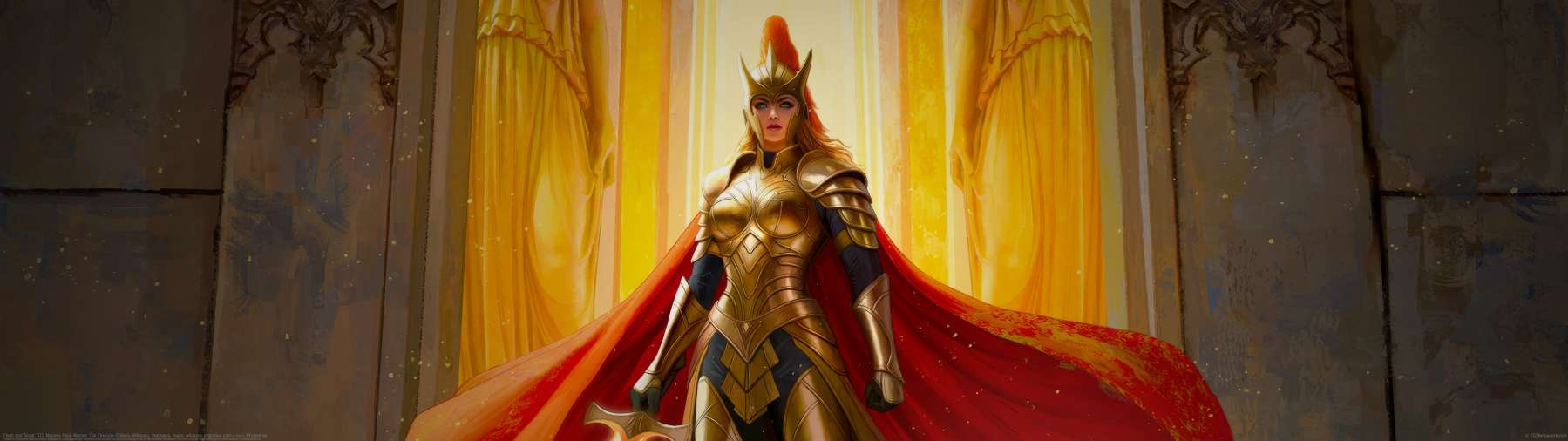 Flesh and Blood TCG Mastery Pack Warrior: Toe The Line ultra ancha fondo de escritorio