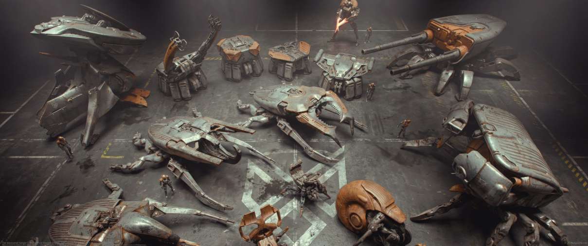 The discovered hangar ultra ancha fondo de escritorio