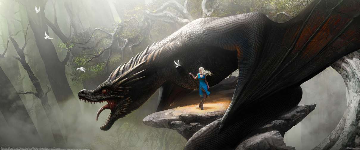 Daenerys & Drogon ultra ancha fondo de escritorio