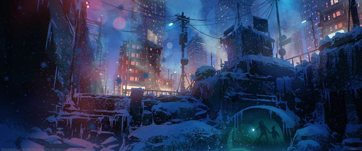 Painting a Winter Scene - Procreate Tutorial ultra ancha fondo de escritorio