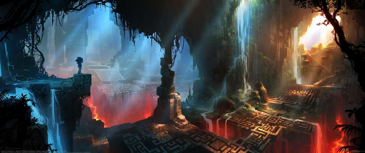 Sonic 2 concept art - labyrinth ultra ancha fondo de escritorio