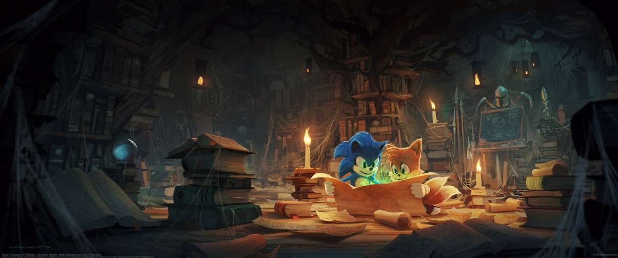 Sonic 2 concept art ultra ancha fondo de escritorio
