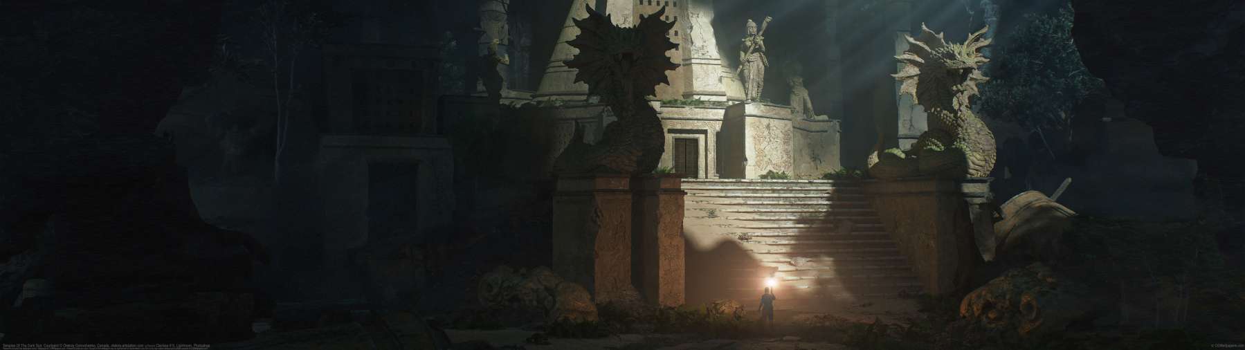 Temples Of The Dark Sun: Courtyard ultra ancha fondo de escritorio