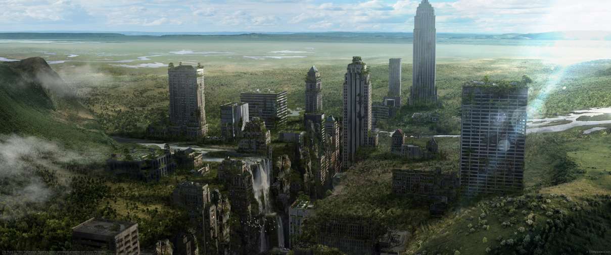 City Ruins ultra ancha fondo de escritorio