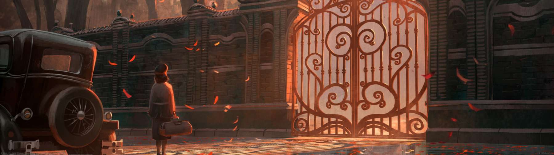 Entrance of the Manor ultra ancha fondo de escritorio