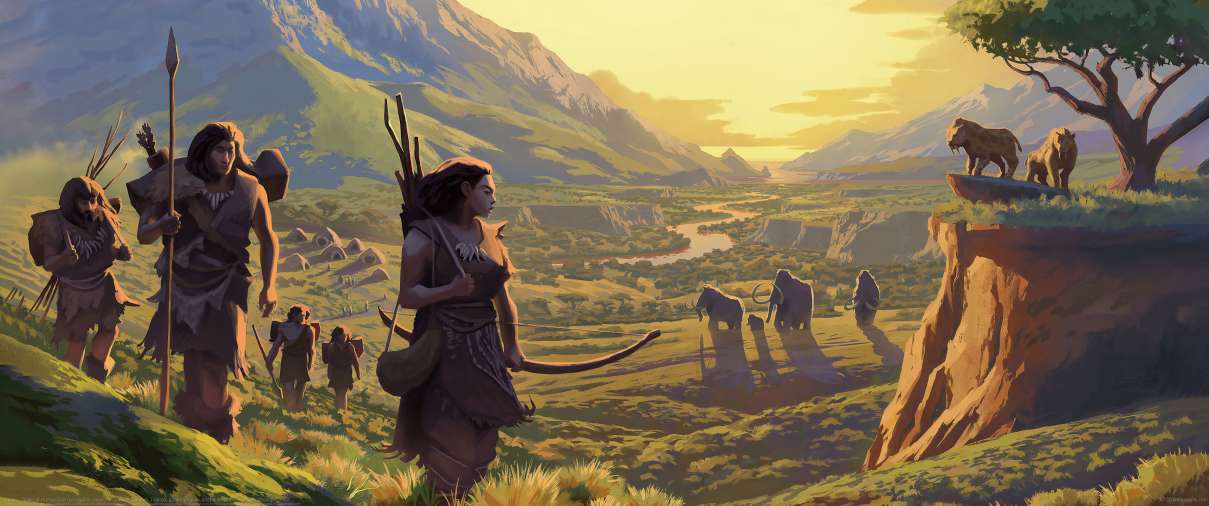 Catan - Dawn of Humankind (bordgame cover) ultra ancha fondo de escritorio