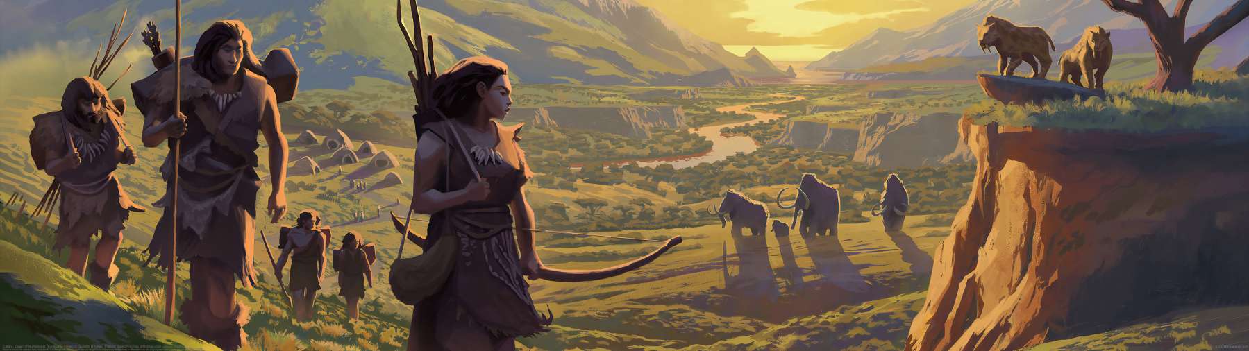 Catan - Dawn of Humankind (bordgame cover) ultra ancha fondo de escritorio