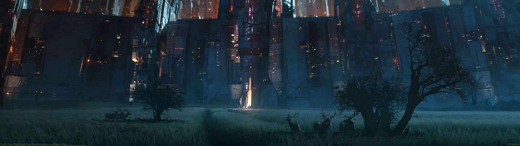 The Wall - AI City ultra ancha fondo de escritorio