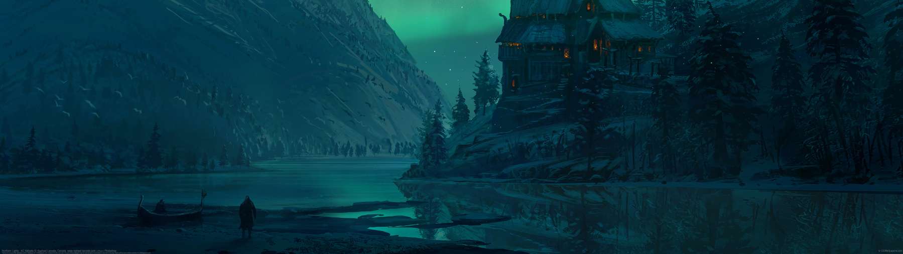 Northern Lights : AC Valhalla ultra ancha fondo de escritorio