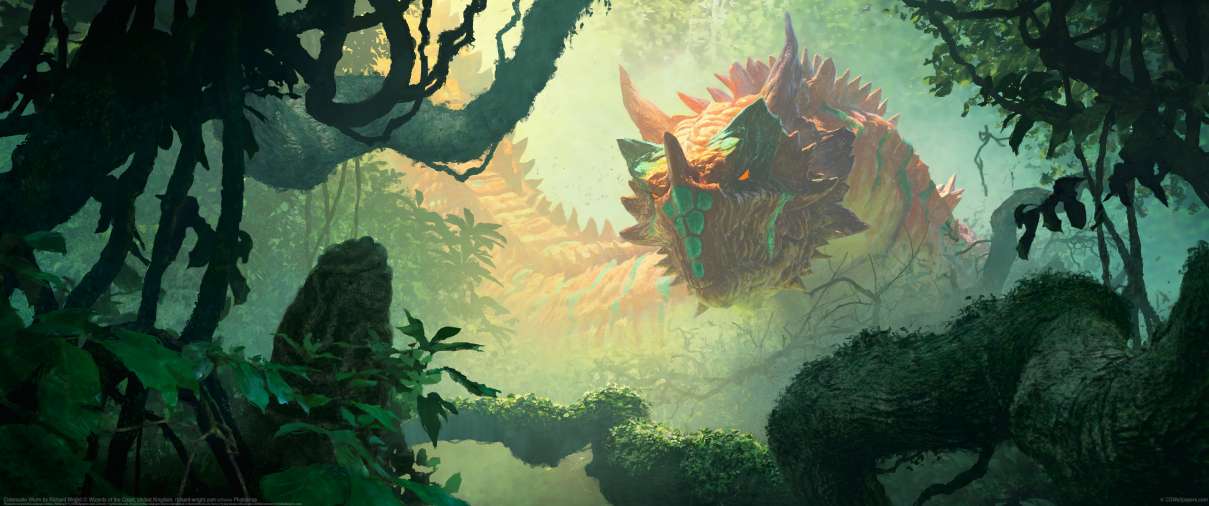 Elderscale Wurm ultra ancha fondo de escritorio