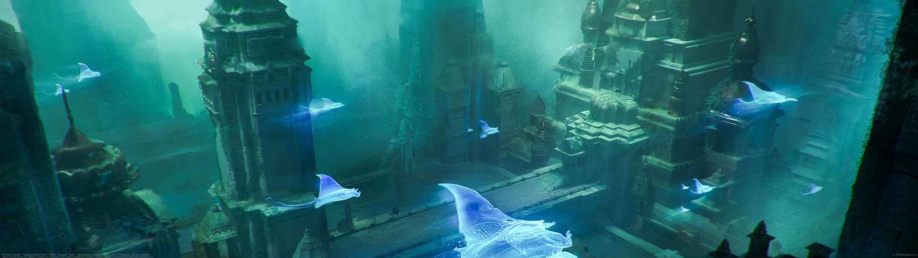 Sunken Kingdom - Soaring Manta Rays ultra ancha fondo de escritorio