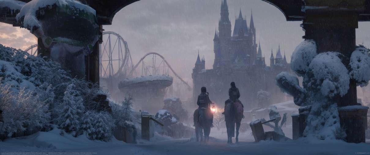 Last of us 2 Disney theme park (fan work) ultra ancha fondo de escritorio