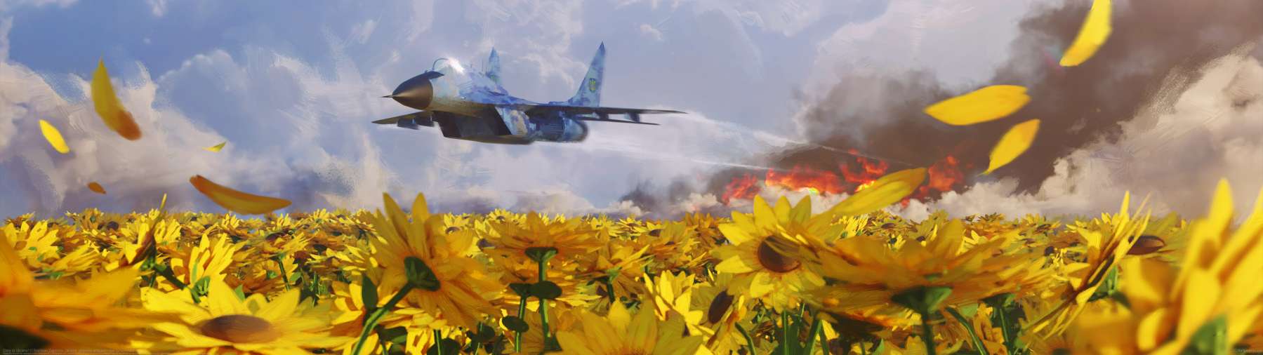 Glory to Ukraine! ultra ancha fondo de escritorio