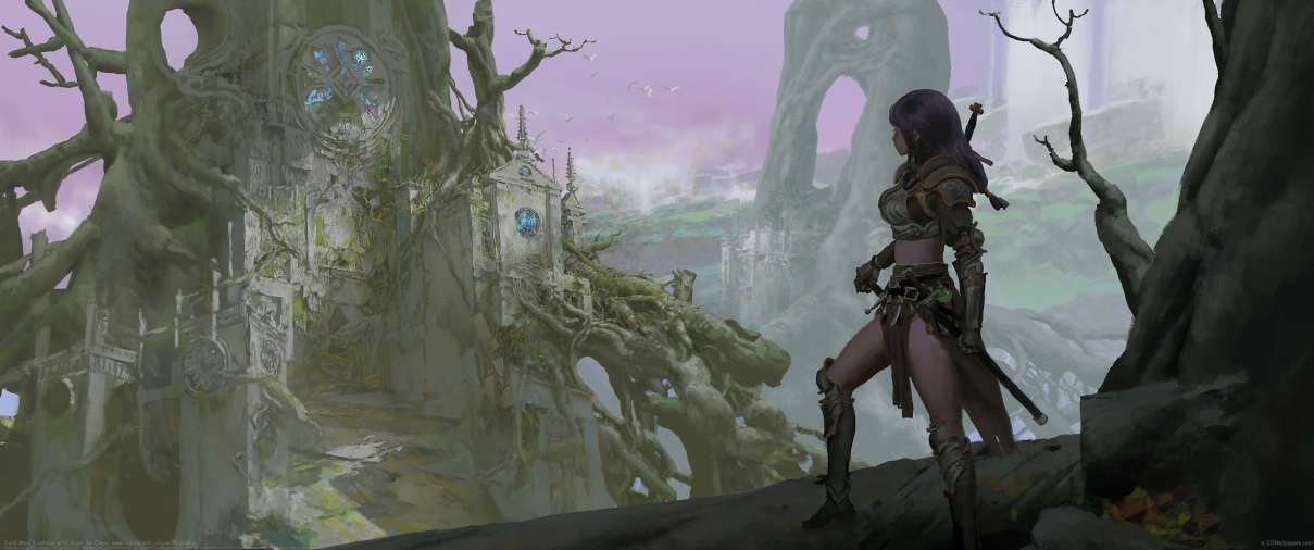 Guild Wars 2 concept art ultra ancha fondo de escritorio