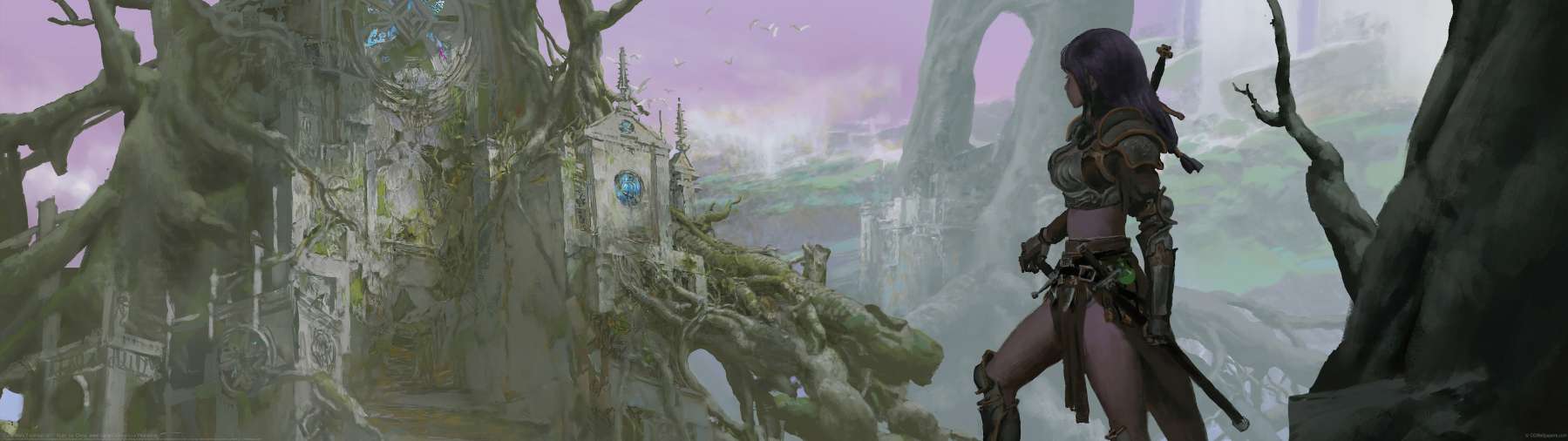 Guild Wars 2 concept art ultra ancha fondo de escritorio