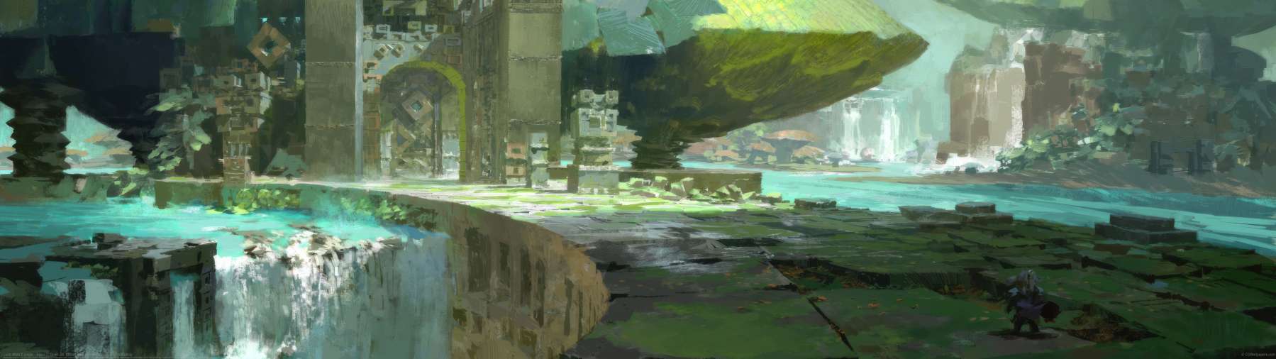 Guild Wars 2 jungle - Asura ultra ancha fondo de escritorio