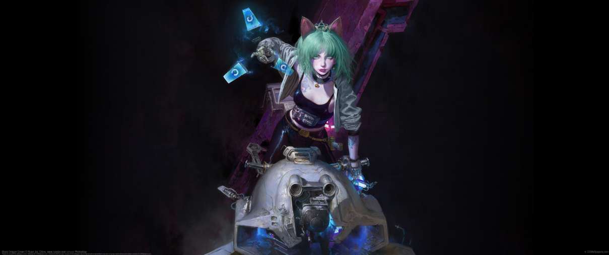 Black Dragon Crown ultra ancha fondo de escritorio