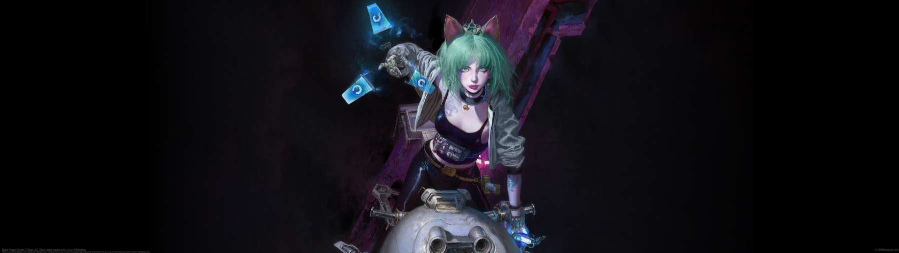 Black Dragon Crown ultra ancha fondo de escritorio