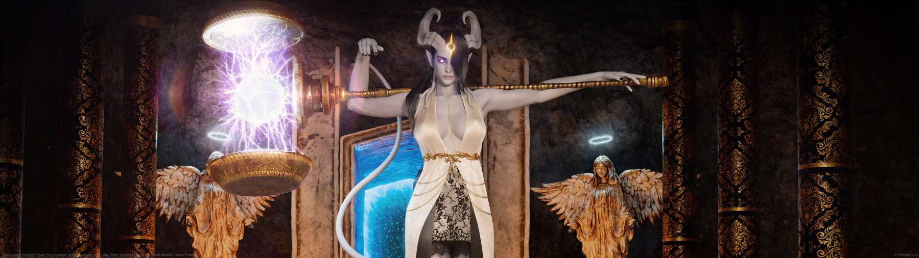 Draenei Limain In the temple ultra ancha fondo de escritorio