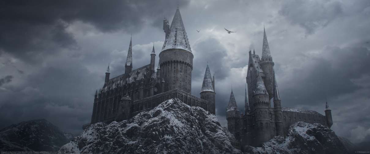 Hogwarts in the Snow ultra ancha fondo de escritorio