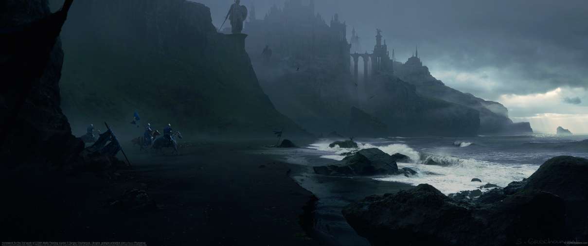 Homework for the 2nd week of CGMA Matte Painting course ultra ancha fondo de escritorio