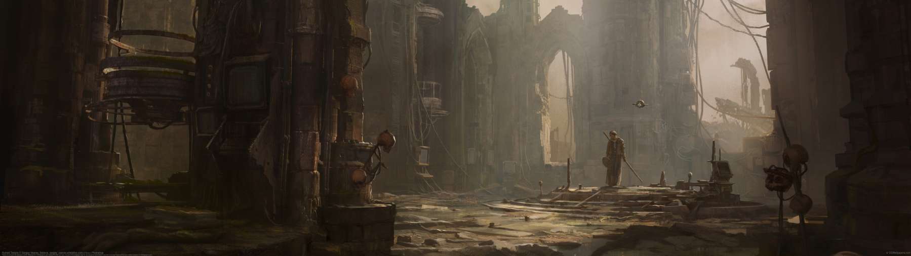 Ruined Temple ultra ancha fondo de escritorio