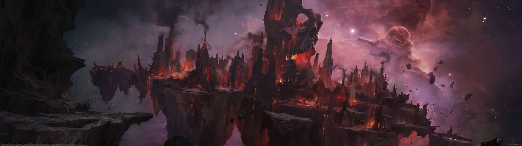 Warhammer Total War 3 Demonic Fortress ultra ancha fondo de escritorio
