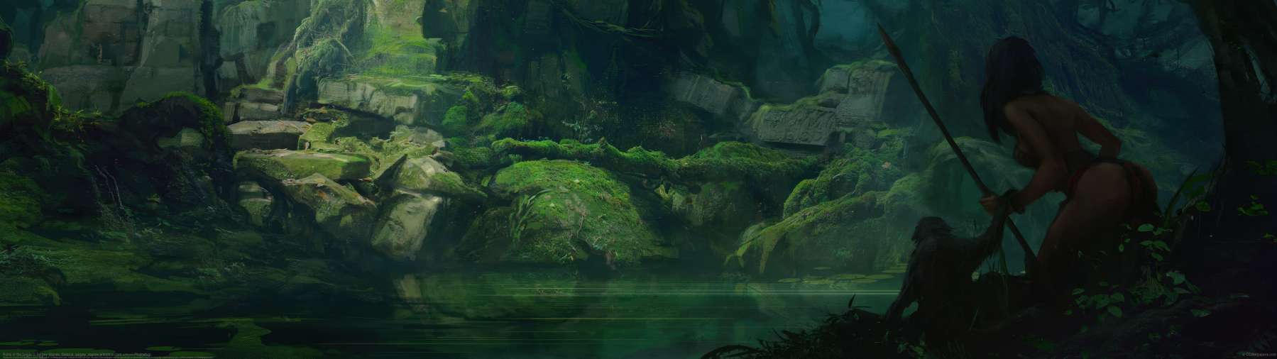 Ruins in the jungle ultra ancha fondo de escritorio