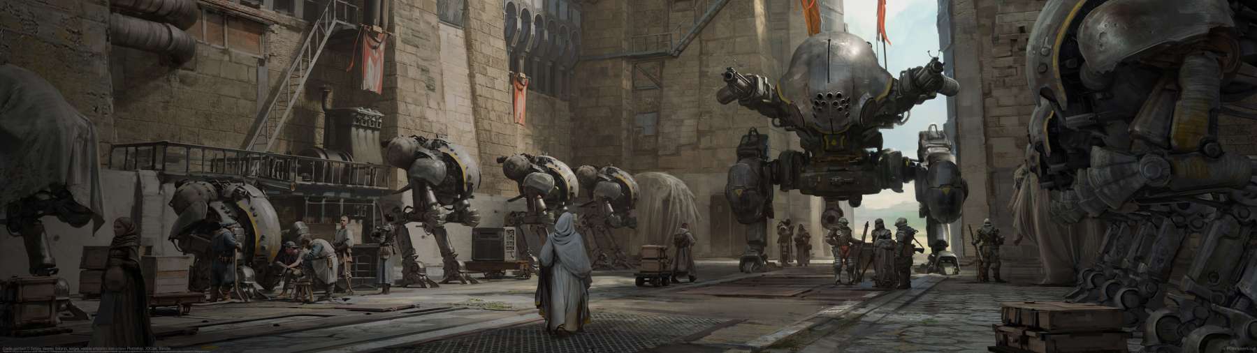 Castle garrison ultra ancha fondo de escritorio