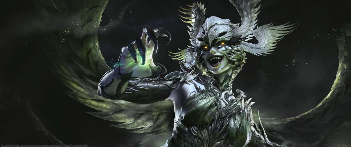 Final Fantasy XVI fan art Garuda ultra ancha fondo de escritorio