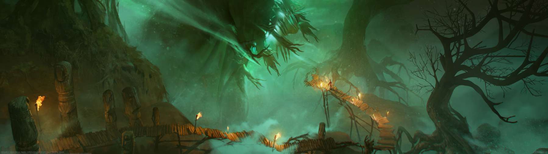 Mist gods ultra ancha fondo de escritorio