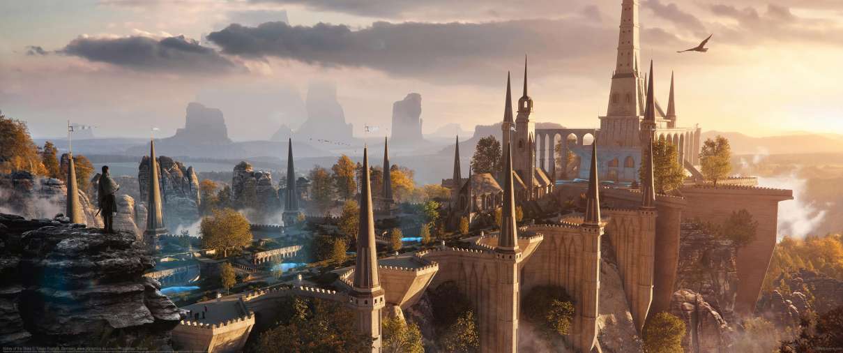 Abbey of the Skies ultra ancha fondo de escritorio