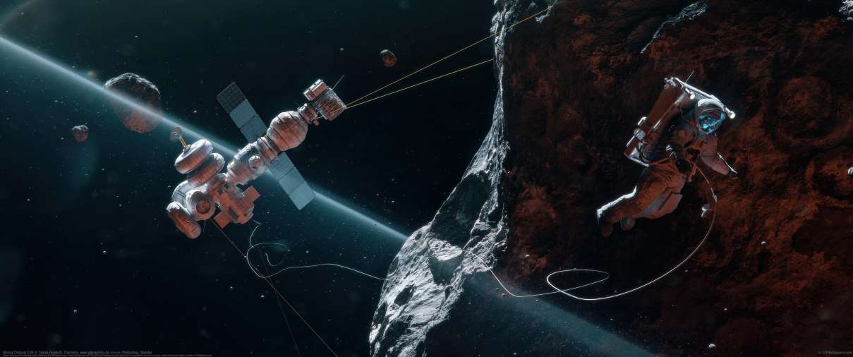 Mining Outpost EVA ultra ancha fondo de escritorio