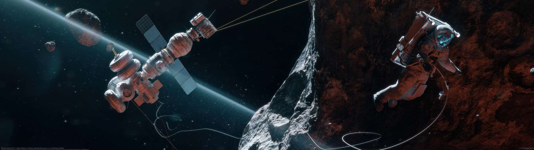 Mining Outpost EVA ultra ancha fondo de escritorio