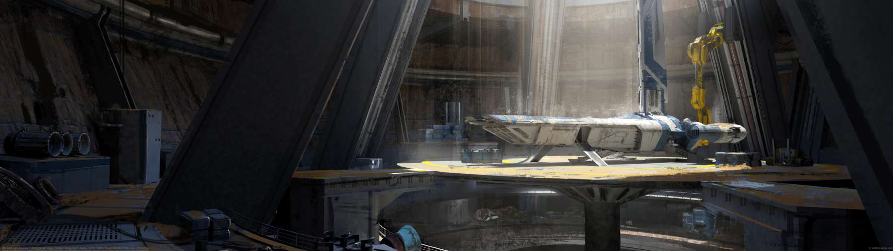 Star Wars Jedi: Survivor - Underground Hangar, Hidden Landing Pad ultra ancha fondo de escritorio