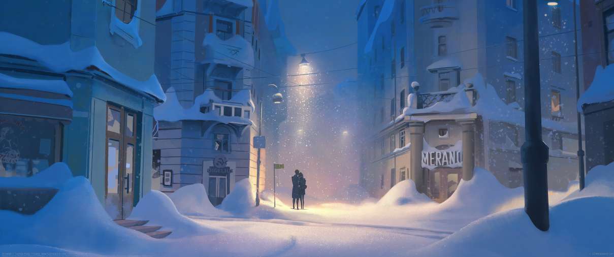 Snowfall ultra ancha fondo de escritorio