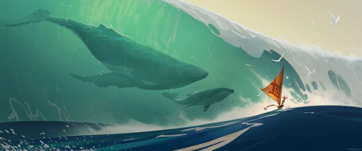 Watchers in the wave ultra ancha fondo de escritorio
