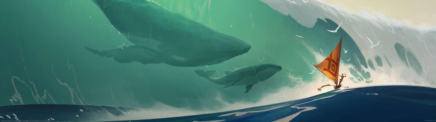 Watchers in the wave ultra ancha fondo de escritorio