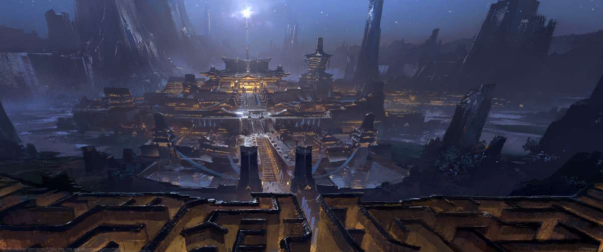 Sky Sword van Dragon Scene Concept 2 ultra ancha fondo de escritorio