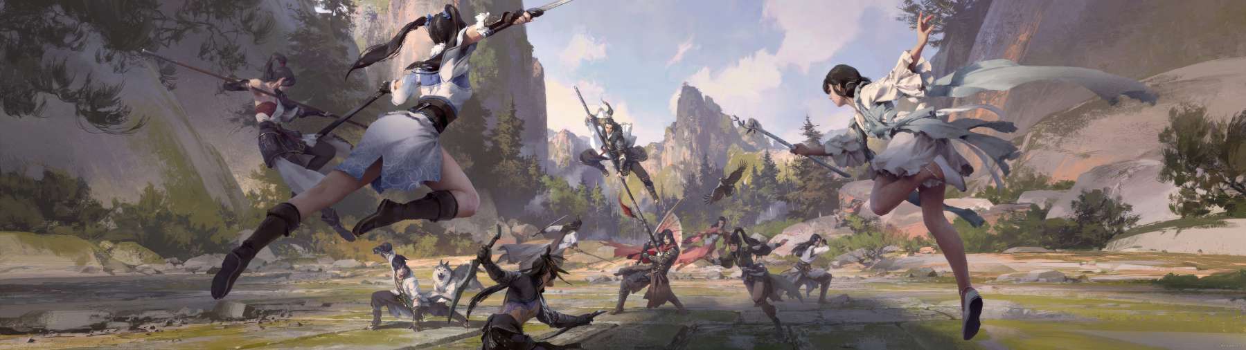 Moonlight Blade ultra ancha fondo de escritorio