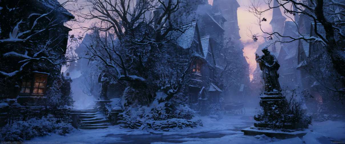 Winter medieval environment ultra ancha fondo de escritorio