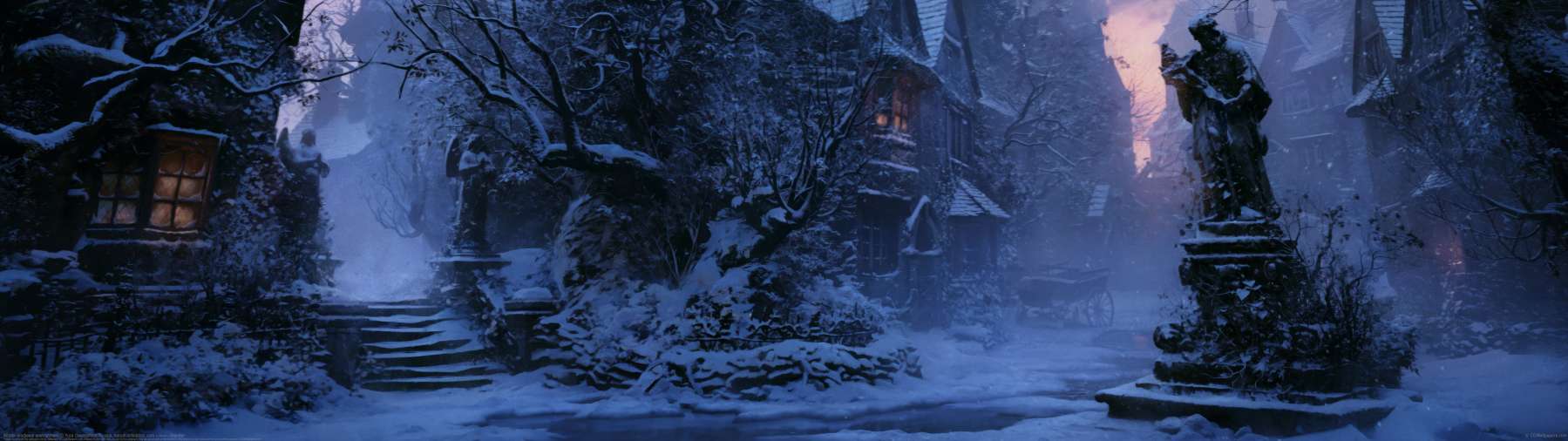 Winter medieval environment ultra ancha fondo de escritorio