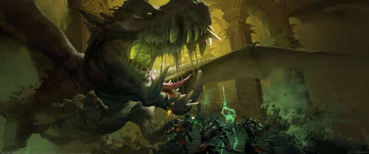 Abyss dragon ultra ancha fondo de escritorio