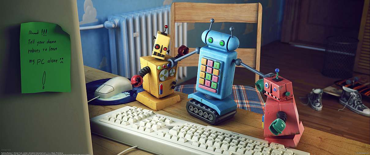 Fighting Robots ultra ancha fondo de escritorio
