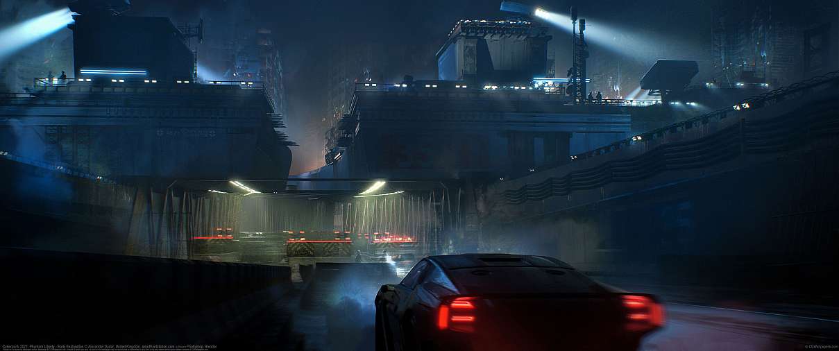Cyberpunk 2077: Phantom Liberty - Early Exploration ultra ancha fondo de escritorio