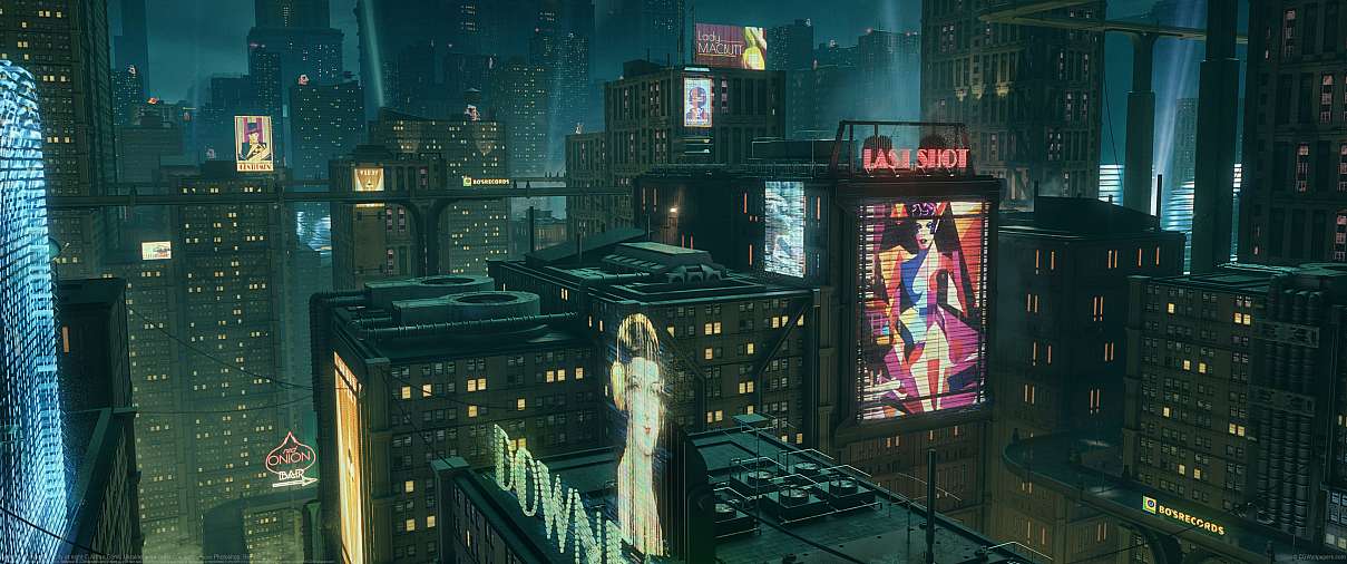 Artificial Detective - City at night ultra ancha fondo de escritorio