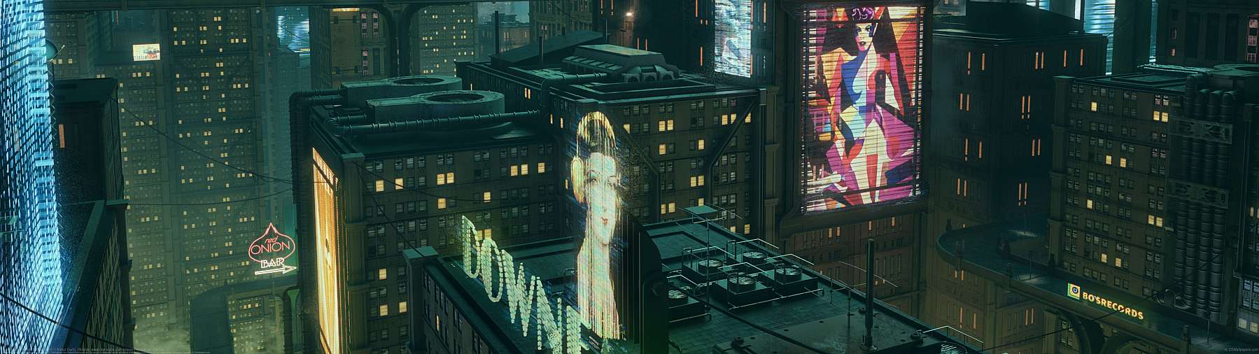 Artificial Detective - City at night ultra ancha fondo de escritorio