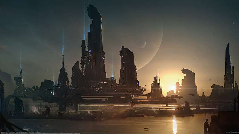 Sci-fi City fondo de escritorio