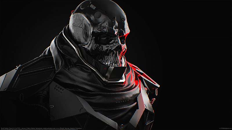 Skull Cyborg | Type 4.2 // AxTECH - serious fondo de escritorio
